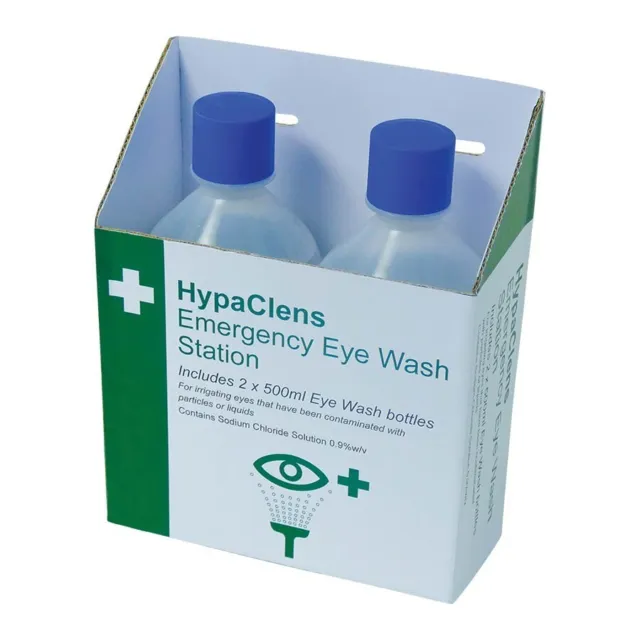 Hypaclens Value Emergency Eyewash Station inc x2 500ml Eyewash Bottles