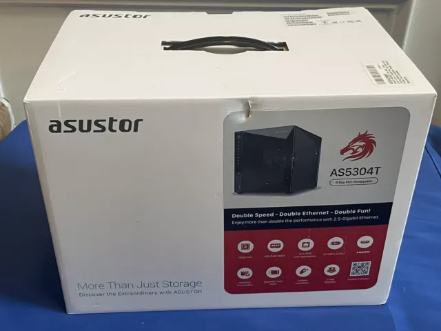 Asustor 4Bay 1.5 GHz Quad-Core Gaming Inspired Network Attached Storage  AS5304T