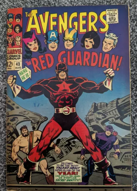 The Avengers 43. Marvel Comics 1967. 1st Appearance Red Guardian