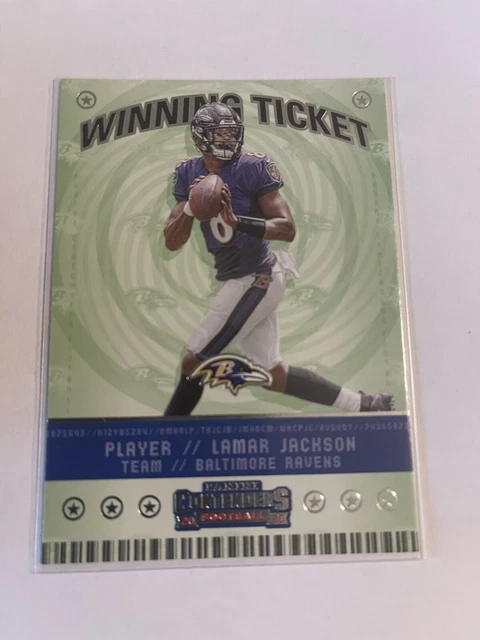 2020 Contenders Lamar Jackson Winning Ticket #WT4 Ravens