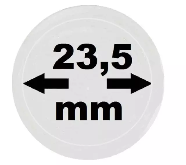 Münzkapseln 23,5 mm Münzenkapseln glasklar mit Rand SAFE 6723-5-XXL 100 Pack 2