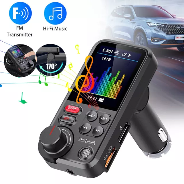 Auto FM Transmitter Bluetooth Dual USB Ladegerät Für KFZ Handy Radio Adapter 5.0