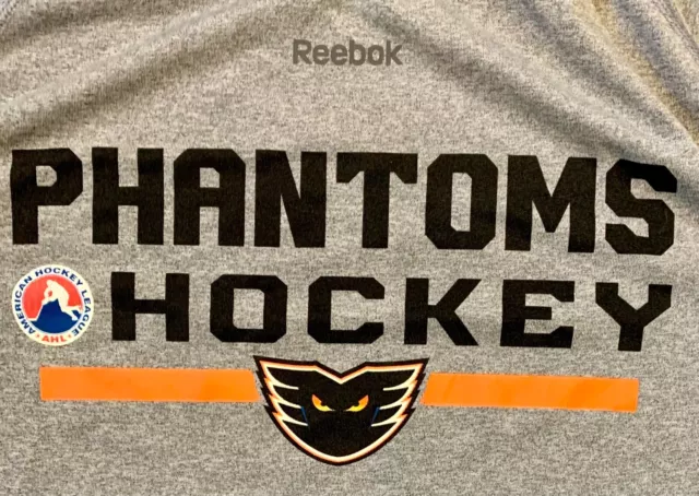 Reebok AHL Phantom Hockey Tshirt Gray Short Sleeves Gray Philadelphia Flyers