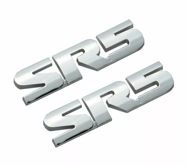 2pcs 3D Metal Chrome SR5 V6 4X4 Emblems Car Trunk Fender Badge Decal Stickers