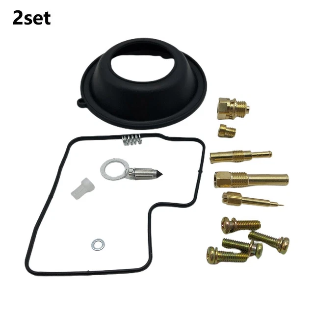 Carburatore Kit di Riparazione 2 Set Durevole Carburante Alimentazione Metallo