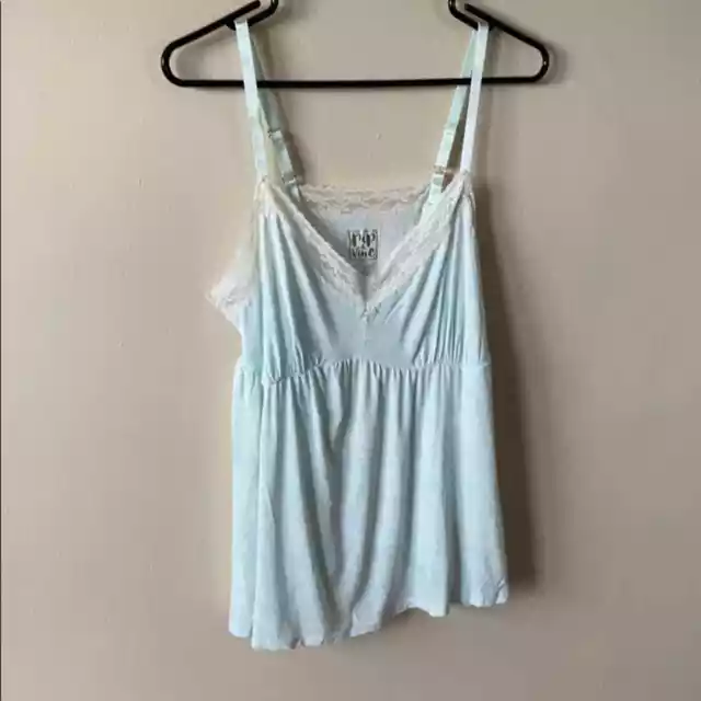 Pip & Vine Maternity Cami tank and short Loungewear set light blue