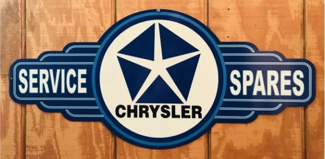 New Chrysler Service Spares valiant pentastar mopar tin metal sign