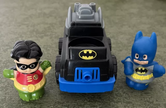 Little People Super Heroes Batman w/ Truck & Robin-Truck makes sounds