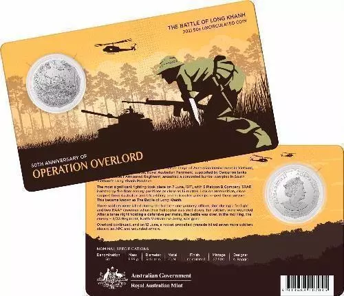 2021 50Th Anniversary Of The Battle Of Long Khanh 50C Cuni Uncirculated Coin Ram