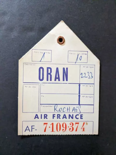 Air France lot de 4 étiquettes de bagages années 50/60 2