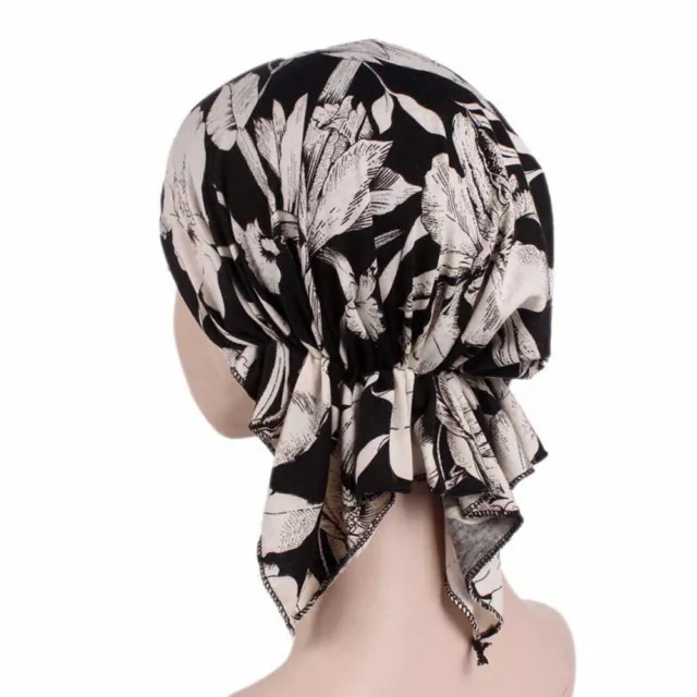 Women's Floral Chemo Cap Cancer Hat Muslim Hair Scarf Hijab Head Wrap Turban NEW 3