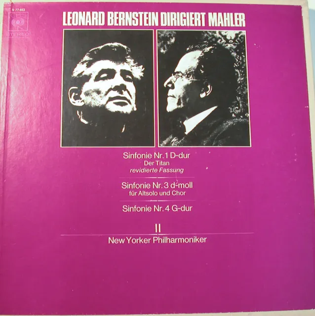 LEONARD BERNSTEIN DIRIGIERT MAHLER  CBS S77403 -NYP- 12" LP [k385]