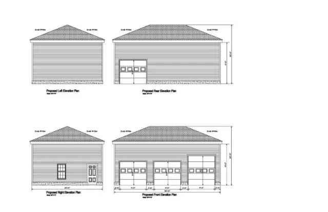 24'X36'- 36'X24' Garage Plans Hip Roof Garage Plans 18-2436-Hip-5