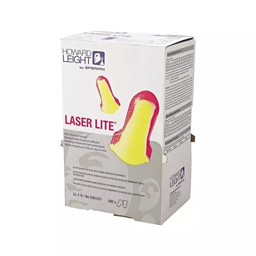 Howard Leight By Honeywell Laser Lite® Disposable Earplug, Foam, Magenta/Yellow