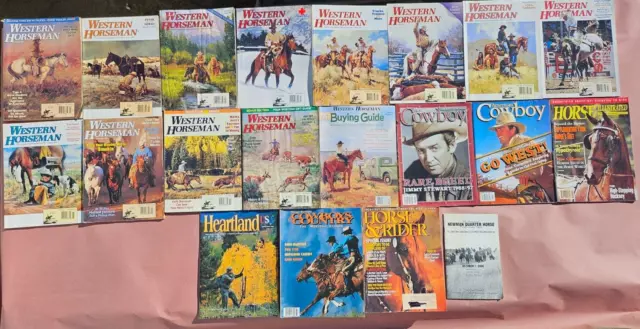 VTG 1990 RARE HORSE MAGAZINES LOT Equine Horses Cowboy Ranch Cattle Pony Breeder