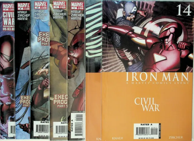 Invincible Iron Man (2005) 7-issue lot # 7, 8, 10, 11, 12, 13, 14