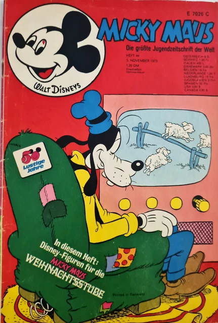 Micky Maus Comic Heft Nr.44 mit SB+ Beilage  1973 Z 2 (100)