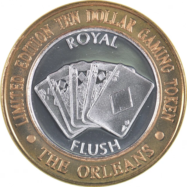 The Orleans $10 Gaming Casino Token .999 SILVER Strike *802
