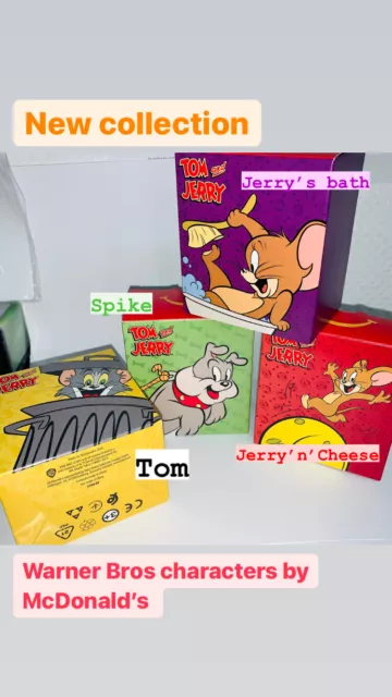 NEW McDonald’s Tom And Jerry Happy meal 2021 toy collection spike Warner Bros