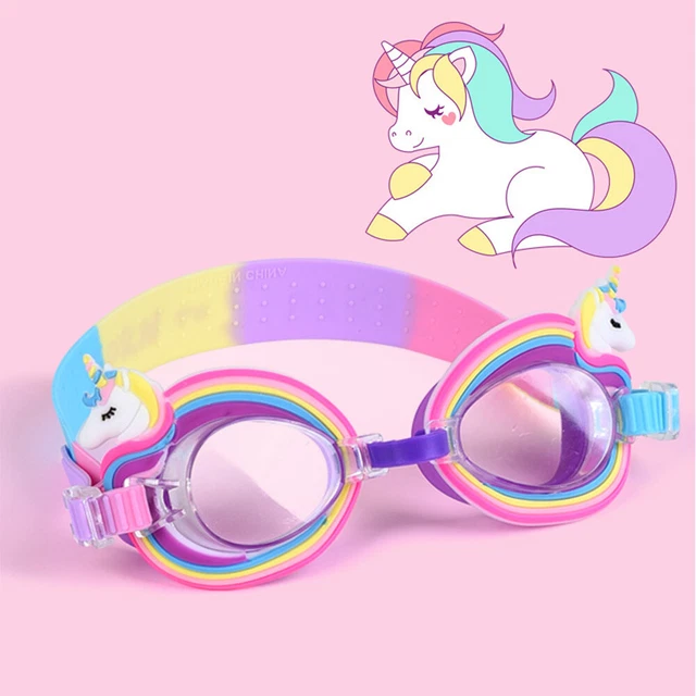 Kids Cartoon Unicorn Anti Fog Goggles Swimming Clear Vision Cute Swim Glasses