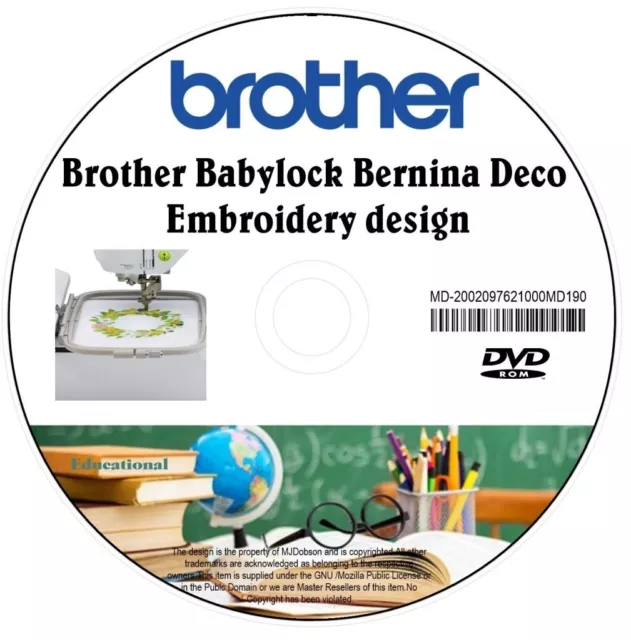 Brother Babylock Bernina Deko 50.000 Stickdesign PES