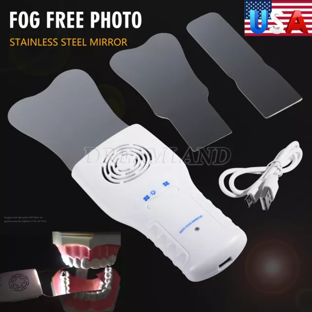 Dental Occlusal Mirror Fog Free LED Intra Oral Photo System Mirror Reflector ccx