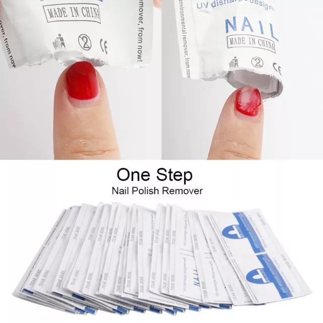 Disposable Gel Nail Polish Remover Pads UV Soak Off Acetone Removal Wraps AU