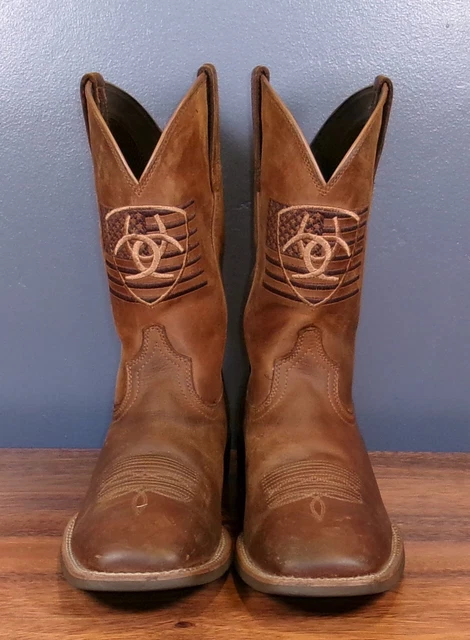 MENS ARIAT SPORT Freedom Wide Square Toe Western Cowboy Boot 11 D £62. ...