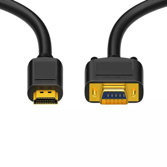 HDSupply x HC110 020 HDMI to VGA Cable 2 m Gold-Plated 1080P Black 2 Meters