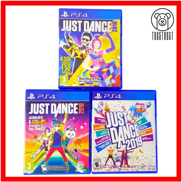PACCHETTO GIOCHI JUST Dance PS4 lotto 3x giochi Sony PlayStation 4