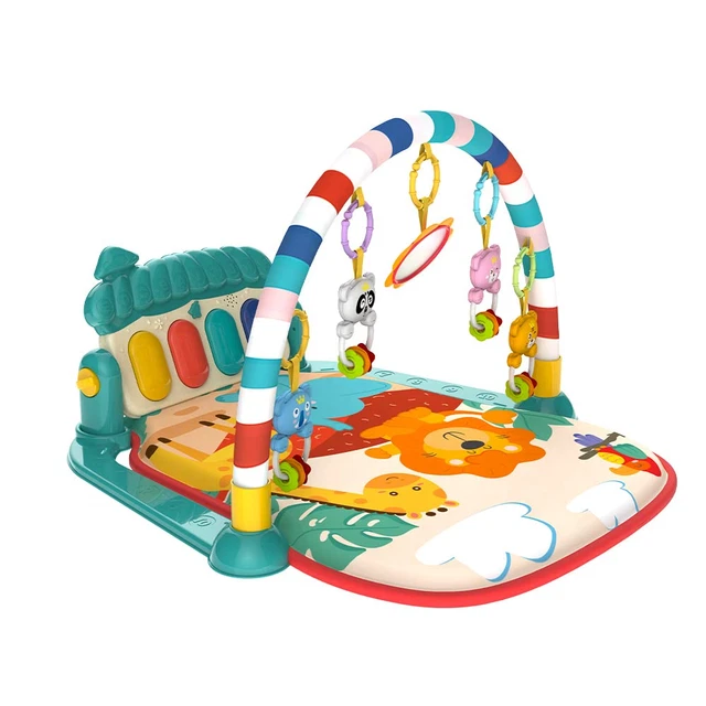 Musical Baby Gyms Play Mats Musical Activity Mat for Toddler Infants (Green)