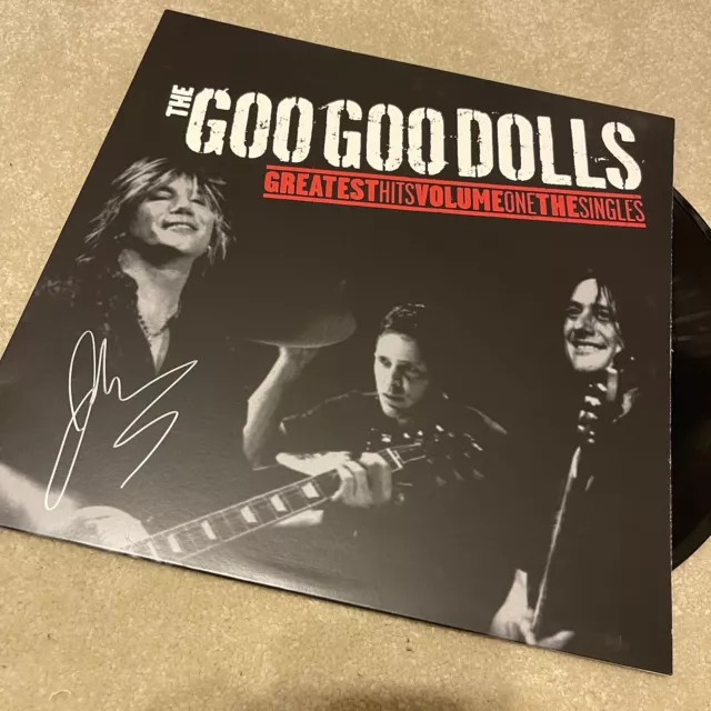 GOO GOO DOLLS SIGNED VINYL RECORD LP GREATEST HITS JOHNNY RZEZNIK Autograph