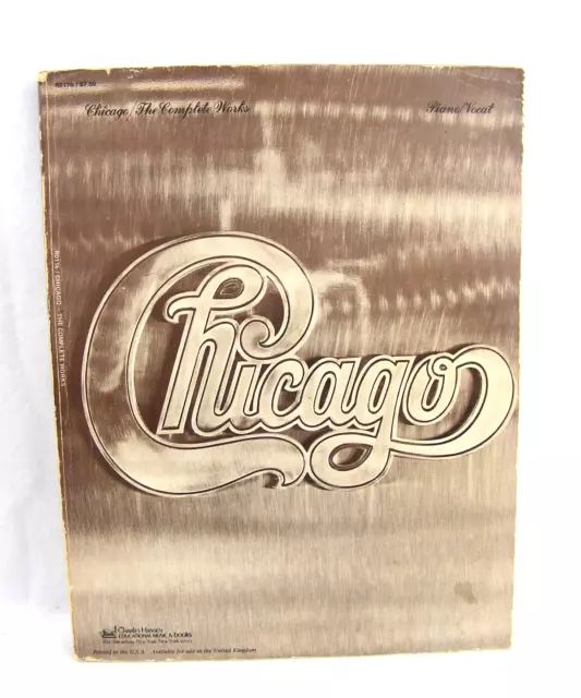 Chicago The Complete Works Book Piano Vocal Sheet Music 1974 Peter Cetera
