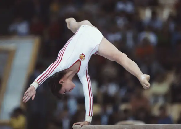 Gymnastics Natalia Shaposhnikova Of The Soviet Union Performs 6 Old Sports Photo