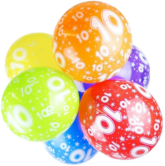 10th Compleanno Palloncini - 10 Età 10 per Bambini Festa Decorazione Ragazzo