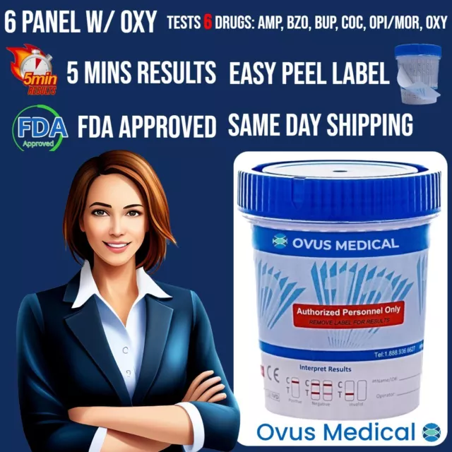Kit de prueba de drogas de 6 paneles aprobado por la FDA, CLIA renunciado | ¡Paquetes múltiples disponibles!