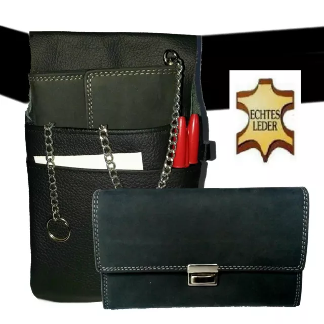 Real Leather Server Set Waiter Waitress Bag Wallet Waiter Holster Purse Bag