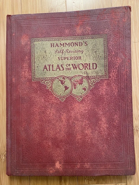 1944 Atlas Hammond’s Superior Atlas Of The World