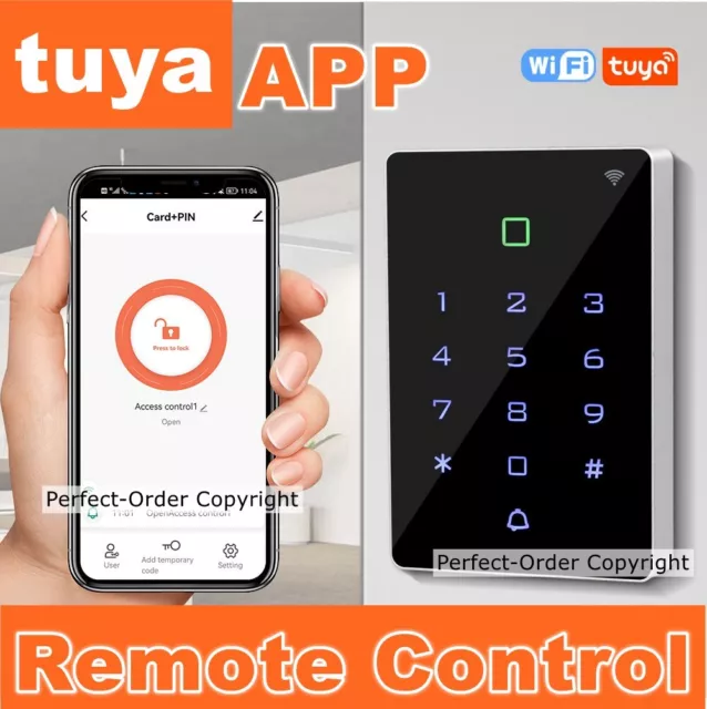 WiFi Tuya APP Waterproof RFID Card Standalone Touch Door Access Control Keypad