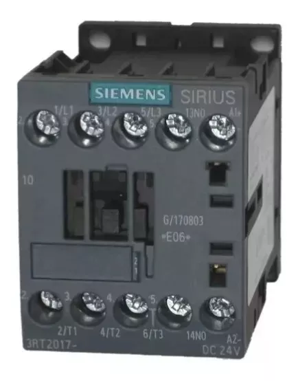 Siemens contactor 3RT2017-1BB41, COIL 24Vdc, 3 pole-1NO