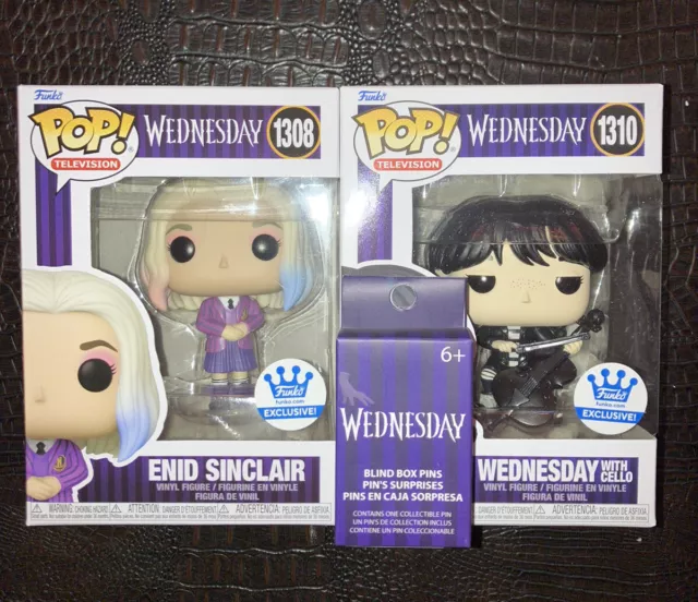 Wednesday and Enid Sinclair Funko Pop Lot! MYSTERY Pin Included!