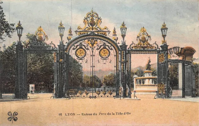 CPA Lyon entrée du parc de la Tête d'Or (129144)