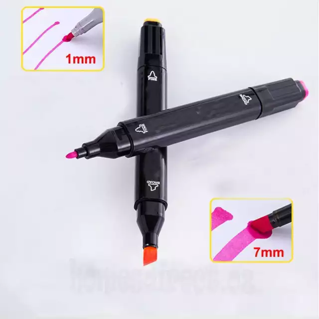 80Pcs Color Marker Pen Dual Headed Graphic Artist Sketch Markers Set TOUCH New 3