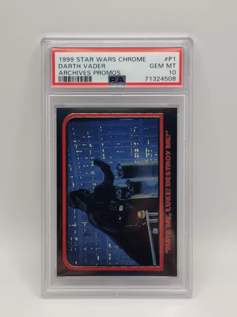 1999 Star Wars Chrome Topps Archives Darth Vader #P1 Promo PSA 10