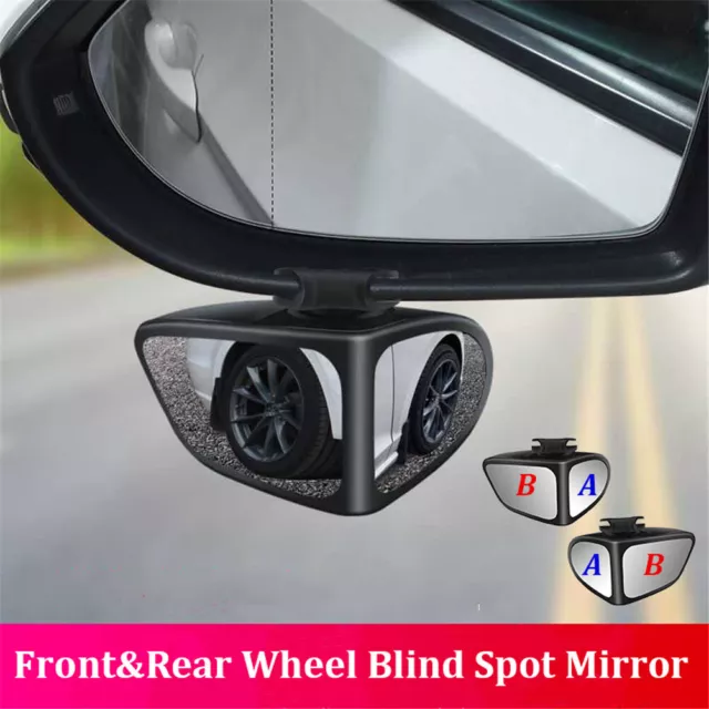 2 Car Blind Spot Mirror 360° Wide Angle Rear View Side Mirror Auto Universal Van