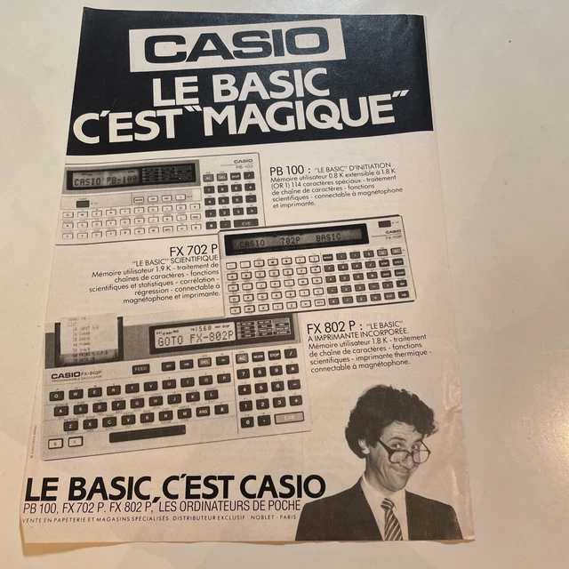 Calculatrice vintage CASIO MR - 100 imprimantes des années 1980. Fabriqué au Japon