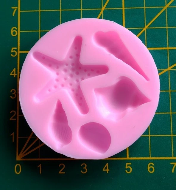Moule silicone forme de coquillages, pour création, résine, bijoux, pate Fimo