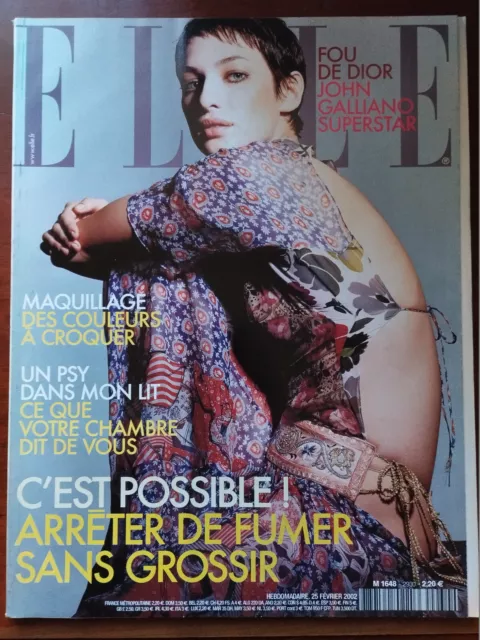 ELLE Magazine n° 2930 du 25/02/2002; Fou de Dior, John Galliano superstars