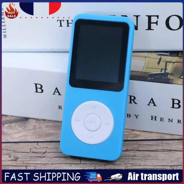 MP3 Player 64GB Music Player Bluetooth-Compatible 5.0 with Speaker(Blue) FR