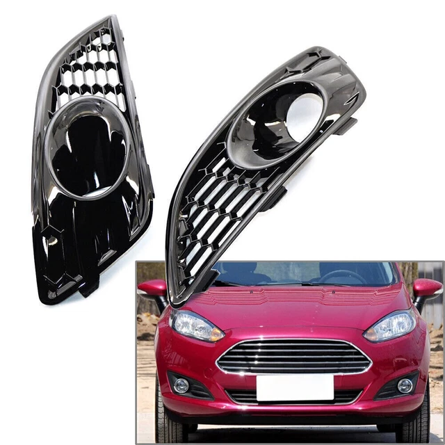 2 Pcs Car ABS Front Bumper Grille Fog Light Cover For Ford Fiesta 2012-2016 2015